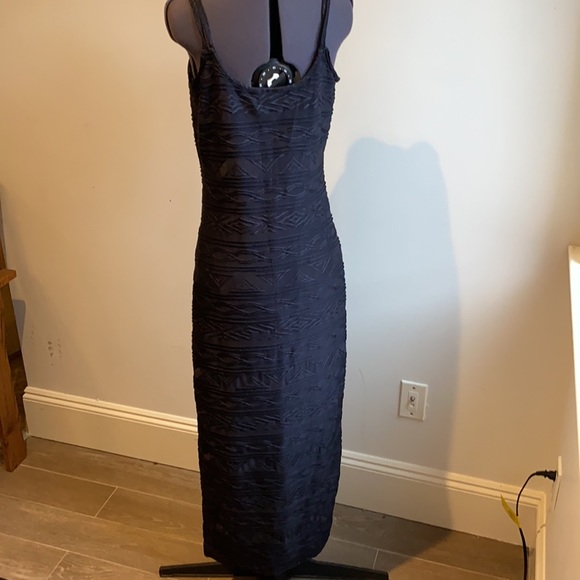 Y2K black Strappy Dress with dimensional Print - Picture 7 of 8